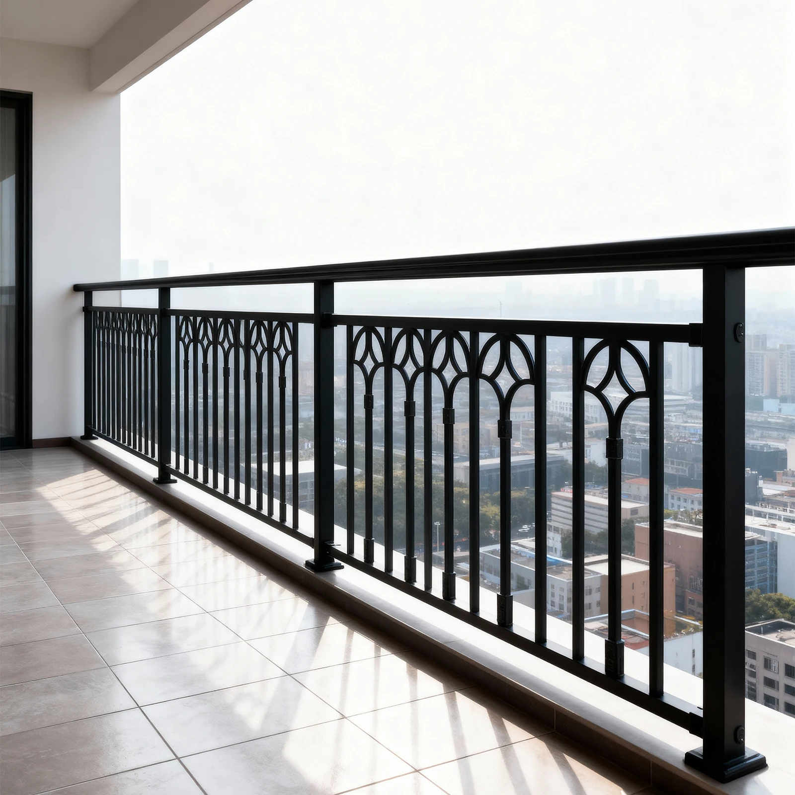 Aluminum Alloy Outdoor Stairs & Balcony Railings Villa Terrace Handrails Contemporary Design