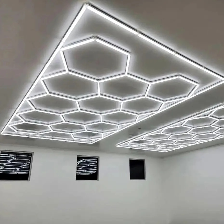 Hot Sales Garage Led Hexagon Light 6500K Nieuwe hoogwaardige showroom Led-honingraatverlichting