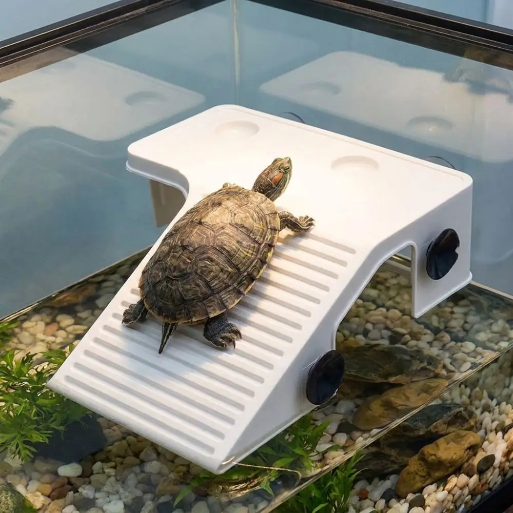 Non-Slip Turtle Floating Platform Stable Suction Cup Turtle Climbing Slope Plastic Basking Platform Aquarium