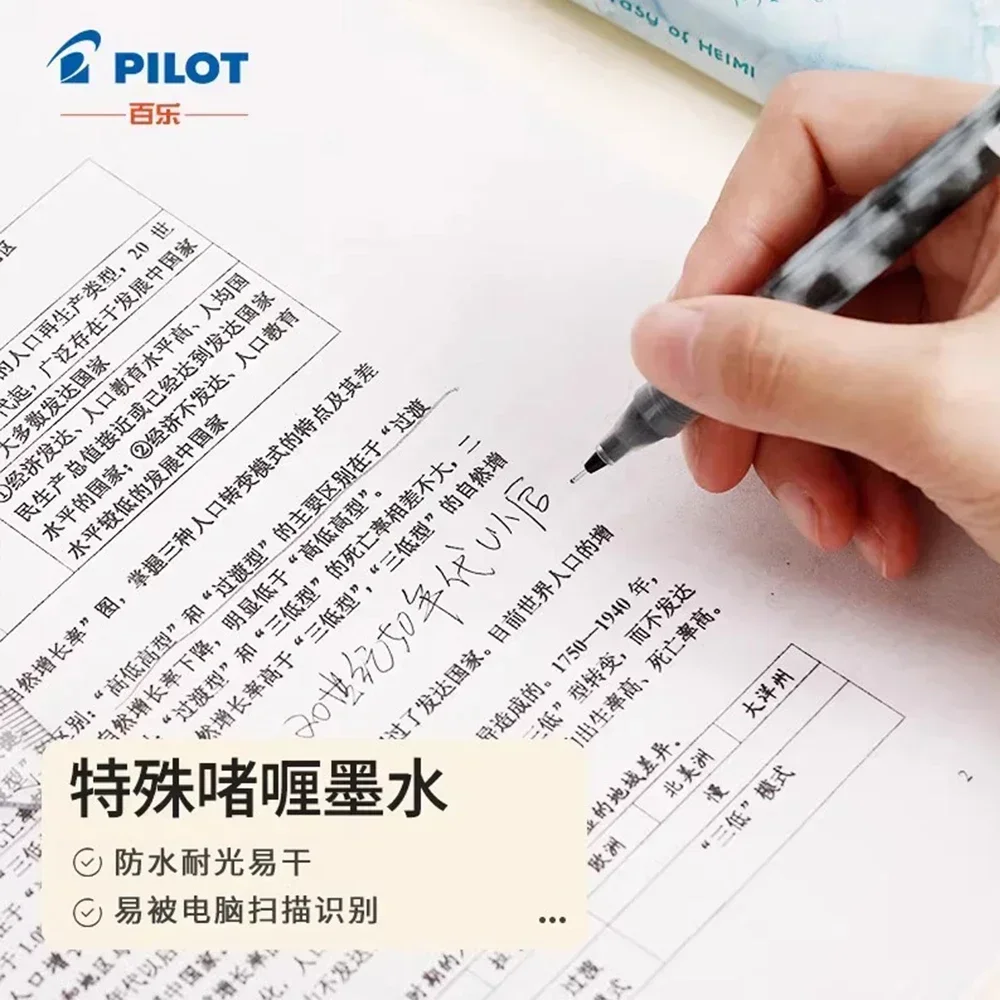 6pcs Japan PILOT Needle Gel Pen Limited New Gold Label P500 Straight Liquid Large Capacity Signature Pen 0.5mm Stationery