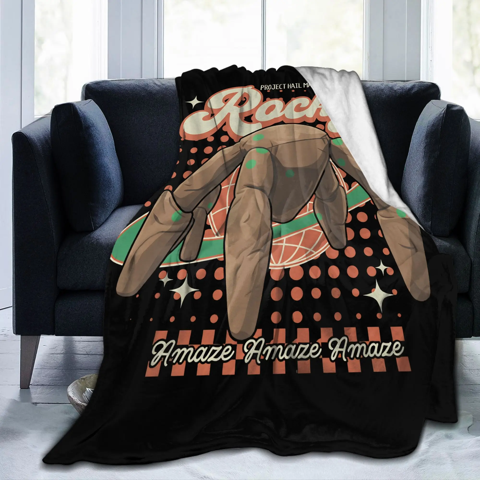 Eridani-Rocky Project Hail Mary Ryland Grace Knitted Blankets Velvet Book Lightweight Throw Blanket for Bedding Quilt Breathable