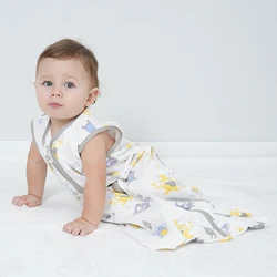 Baby Sleeping Bag Newborn Summer Cotton Print Vest Sleep Sack Children's Anti-kick Quilt Infant Sleeveless Sleepsacks For 0-3