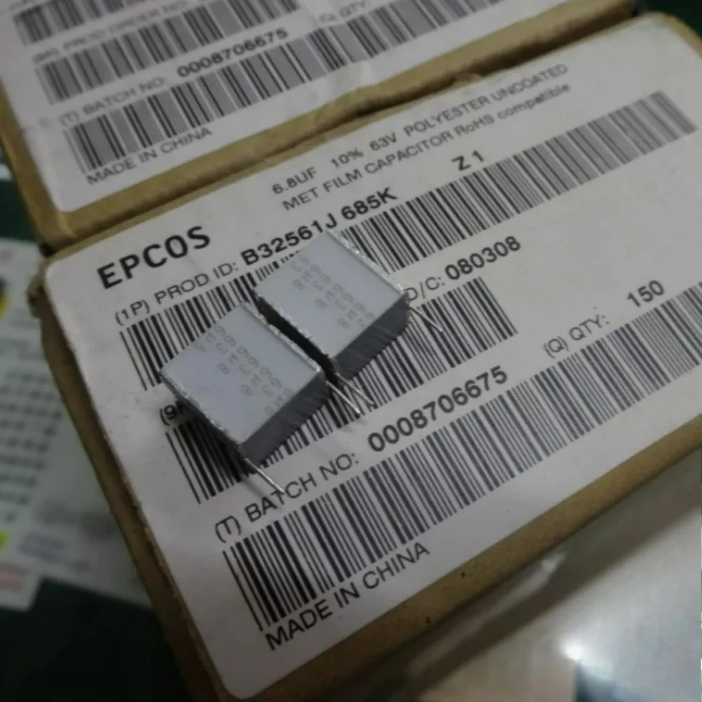 1PCS EPCOS 6.8uf 63v 6u8f 685 K Brand New 10mm Layered Polyester Film Capacitor B32561J685K