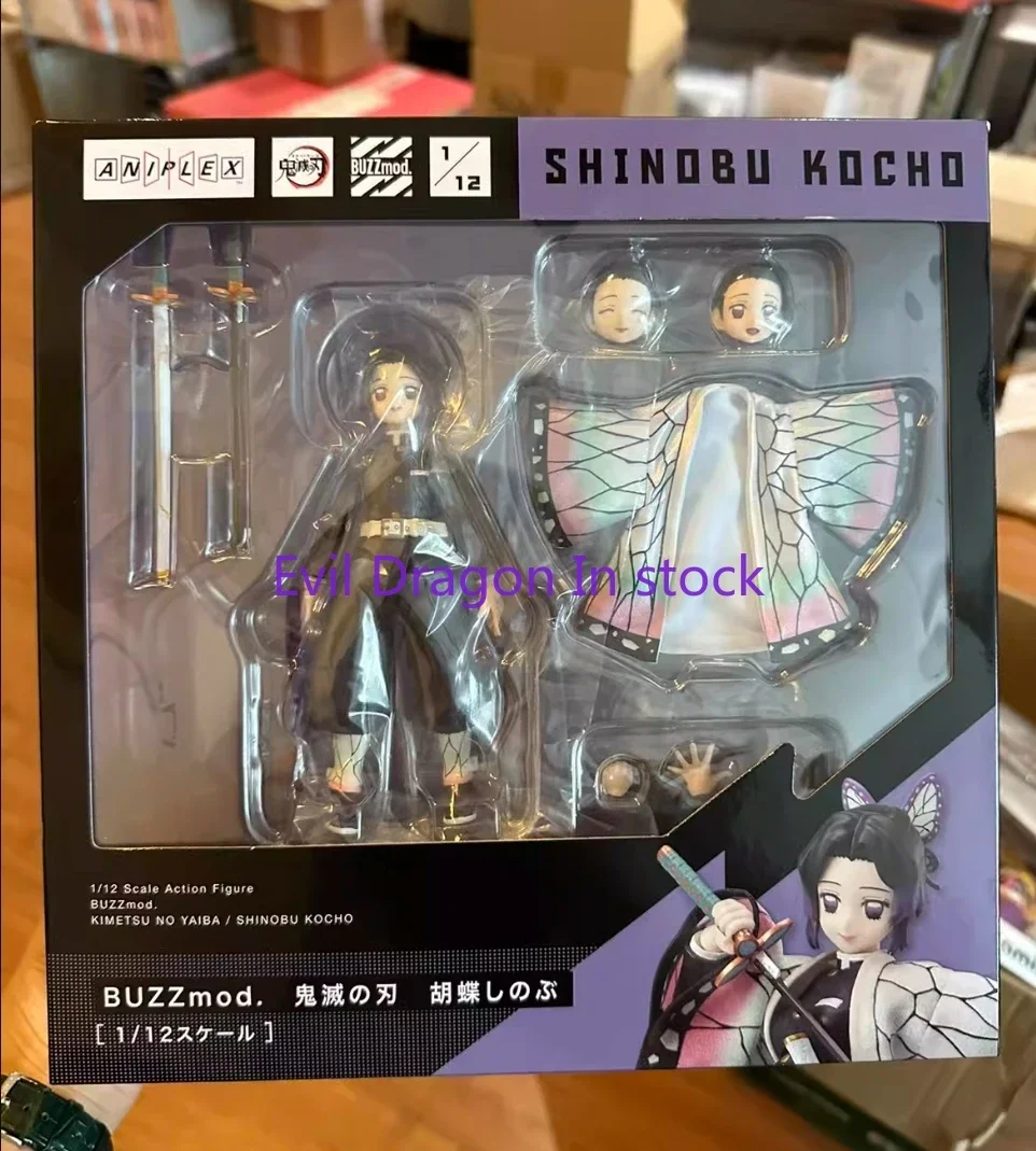 100% Original Aniplex BUZZmod Shinobu Kocho Kimetsu No Yaiba Demon Slayer Action Figures Model Toy Brinquedos Figura 1/12