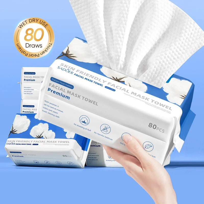 Makeup Remover and Face Towel Can Be Used to Wipe the Face in One Go Without Shedding Hair. Made of Pure Cotton and Thickened