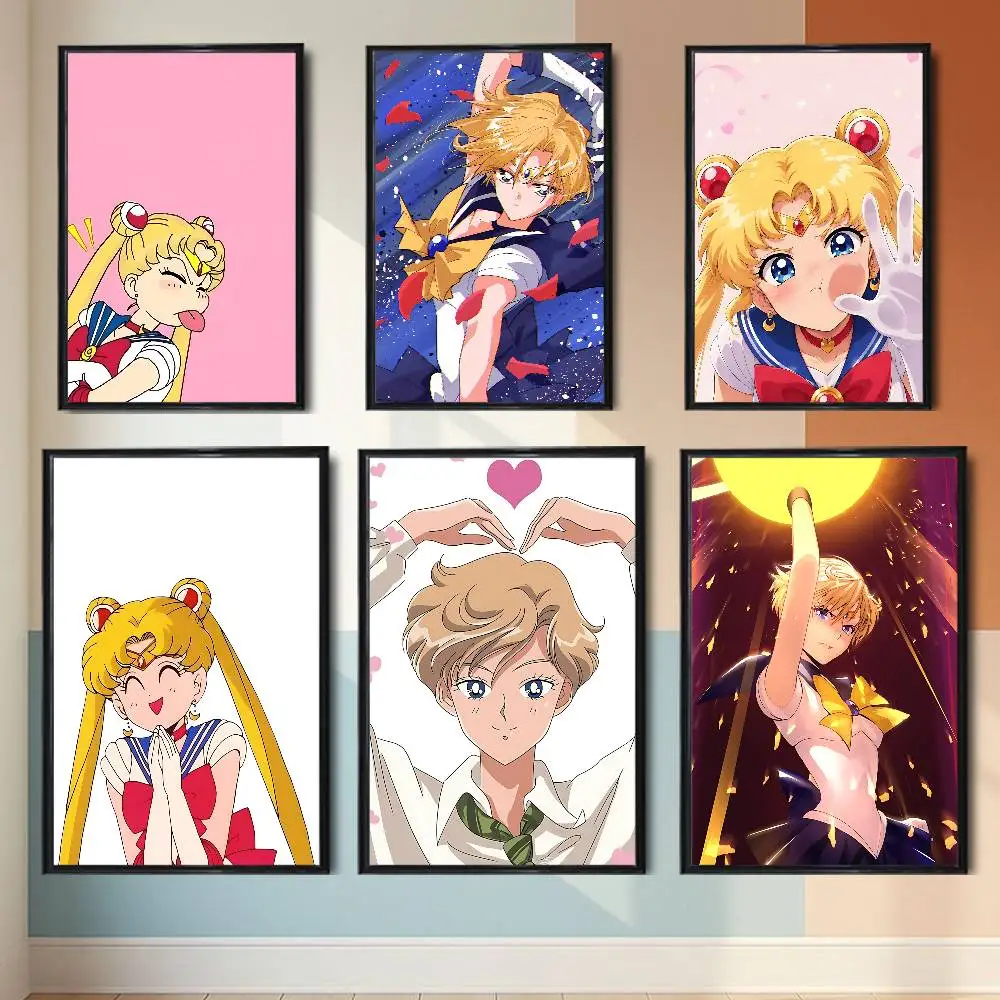 Haruka Tenoh Sailor Moon Uranus Poster Trendy Wall Art For Coffee Office Bar Decoration Best Gift Good Sticker Printed