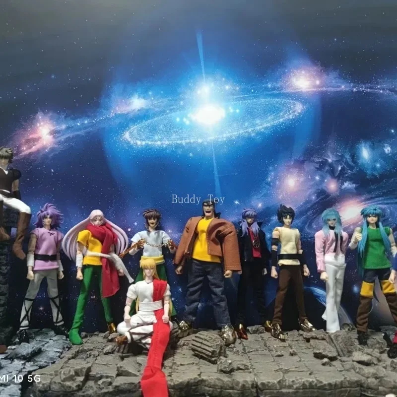 Saint Seiya tela mito oro santos el zodiaco Andromeda Shun Ikki Phoenix Cygnus Hyoga Mufti ropa Casual accesorios solo juguete