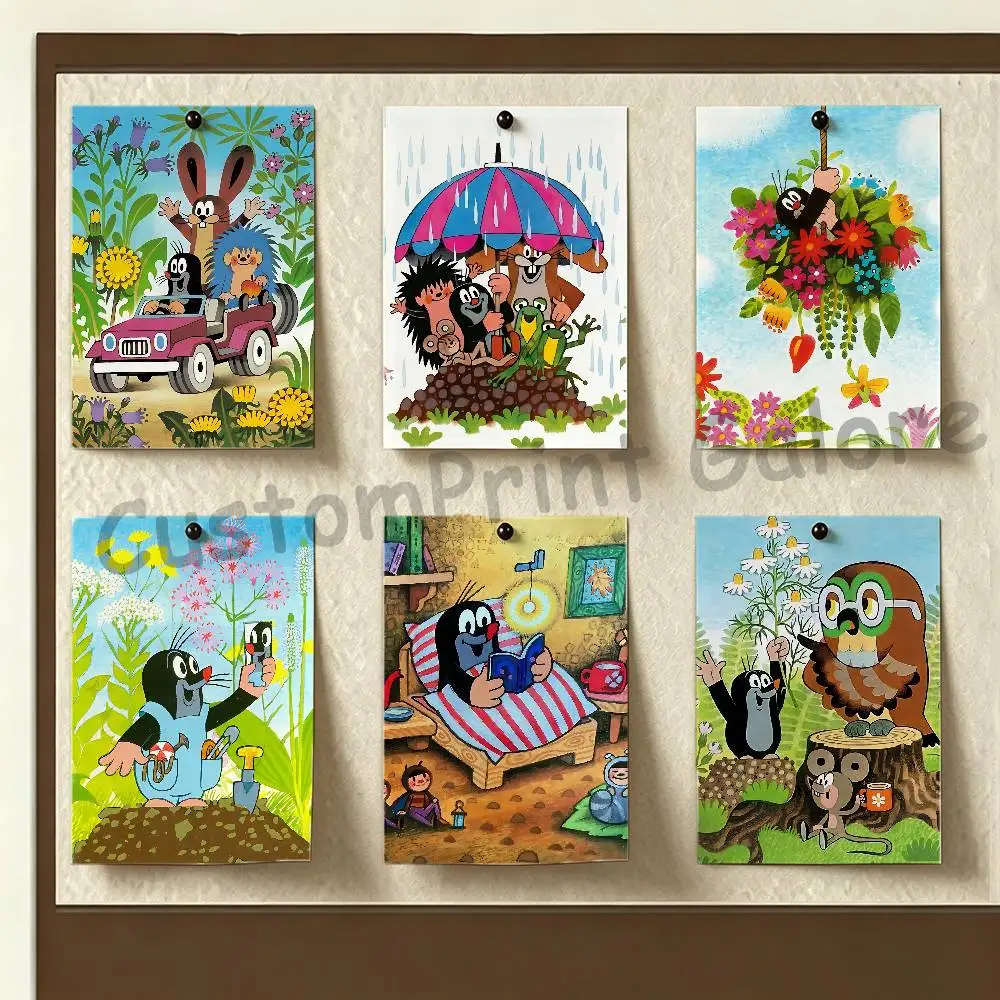 The L-Little M-Mole Self Adhesive Poster Removable Futuristic Art Print for Game Room Bedroom Dorm Wall Decor