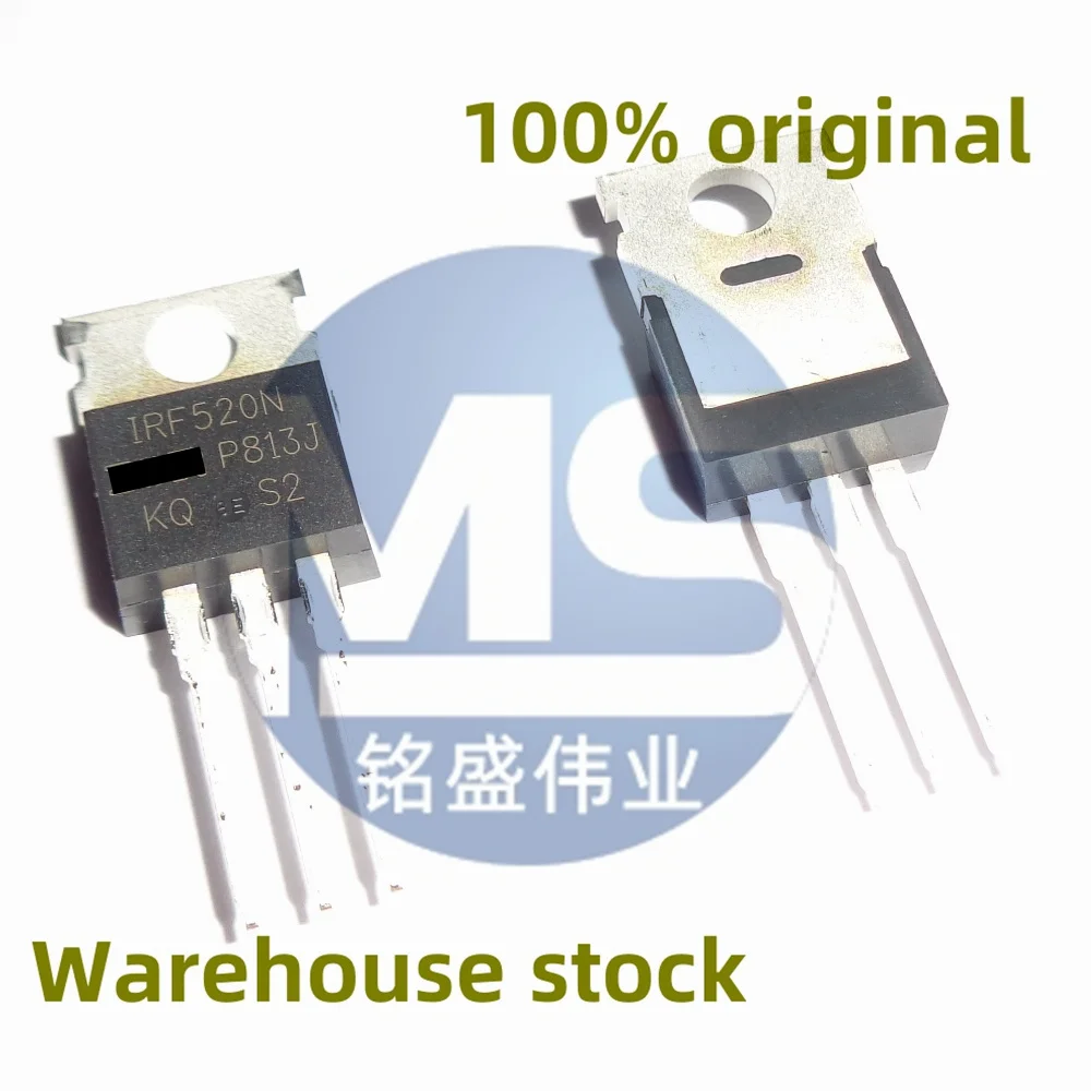 10PCS 100% new IRF520NPBF IRF520N 100V 9.7A direct insertion TO-220 package MOS field-effect transistor spot sale