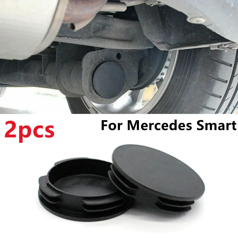 2pcs 75mm Rear Waterproof Tail Pipe Cover Exhaust Trim For Mercedes Smart 450 451 Fortwo Forfour W451 W453 08-14
