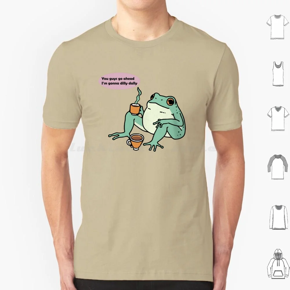 Camiseta I'm Gonna Dilly Dally para hombres, mujeres y niños, 6xl, Dilly Dally You Guys Go Ahead Im Gonna Dilly Dally Silly Frog, lindo Picnic de rana