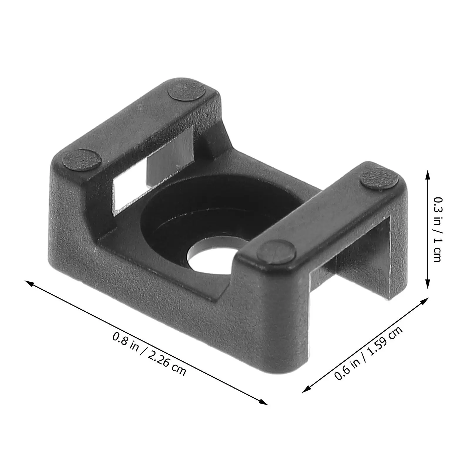 500Pcs Cable Tie Mounts Saddle Type Wire Wire Holders for Home Office Car Cord Management Screw Tie Fixing Seat