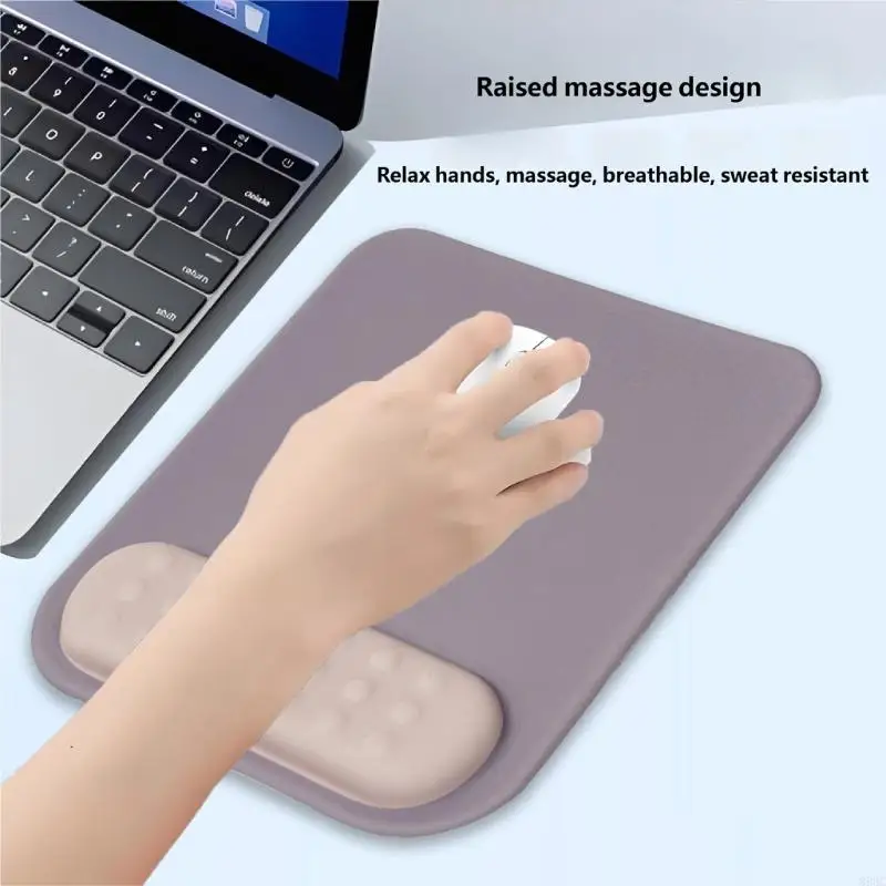 

NonSlip Silicone Base Mouse Pad With Thick Memorys Foams Wrist Support For Daily Use 896C