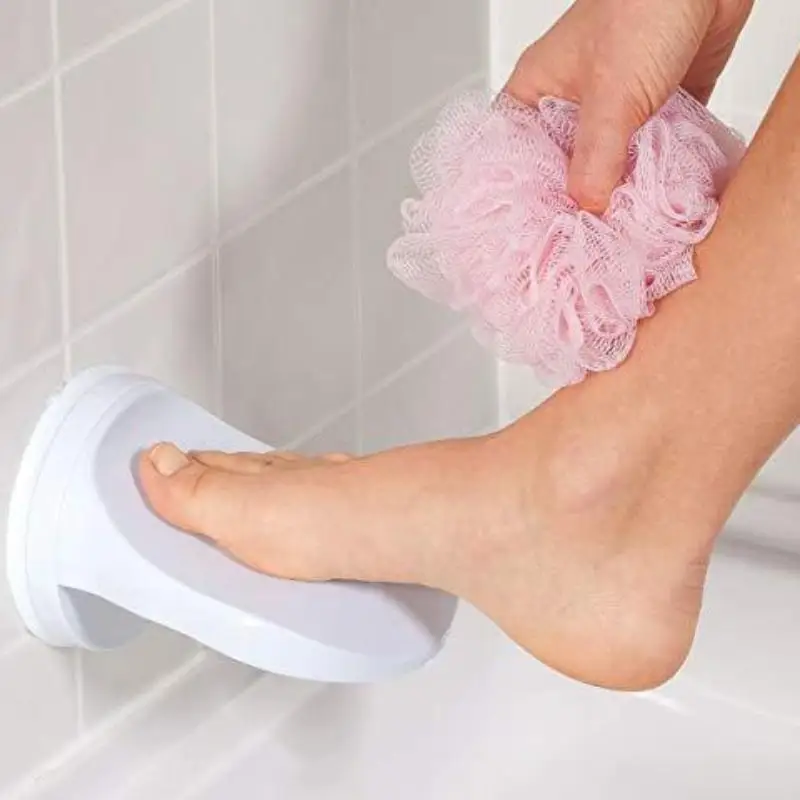 1Pcs Bathroom Suction Cup Foot Rest With Non Slip Surface Strong Grip For Shower Leg Shaving Use