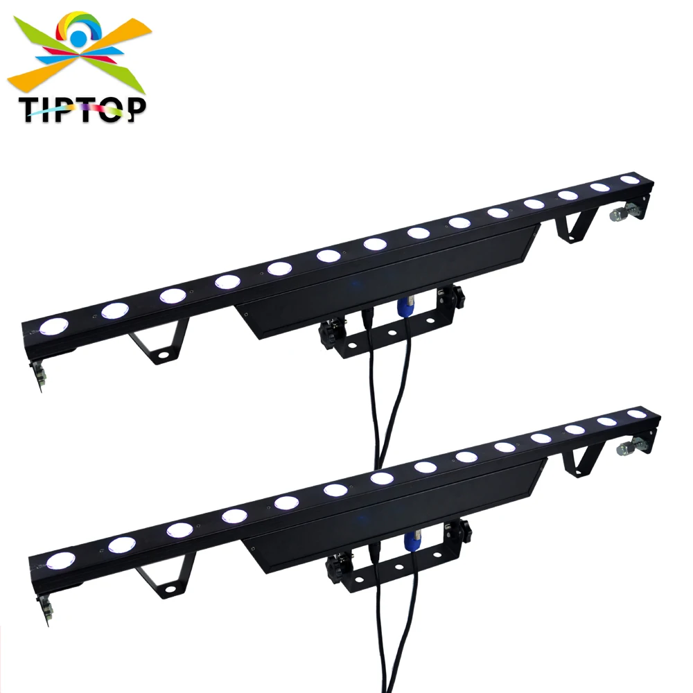 TIPTOP 14X3W RGB LED Light Bar Rainbow Color Changing Music Sync DMX Control TV Computer Room Party Decoration (Upgraded Style)