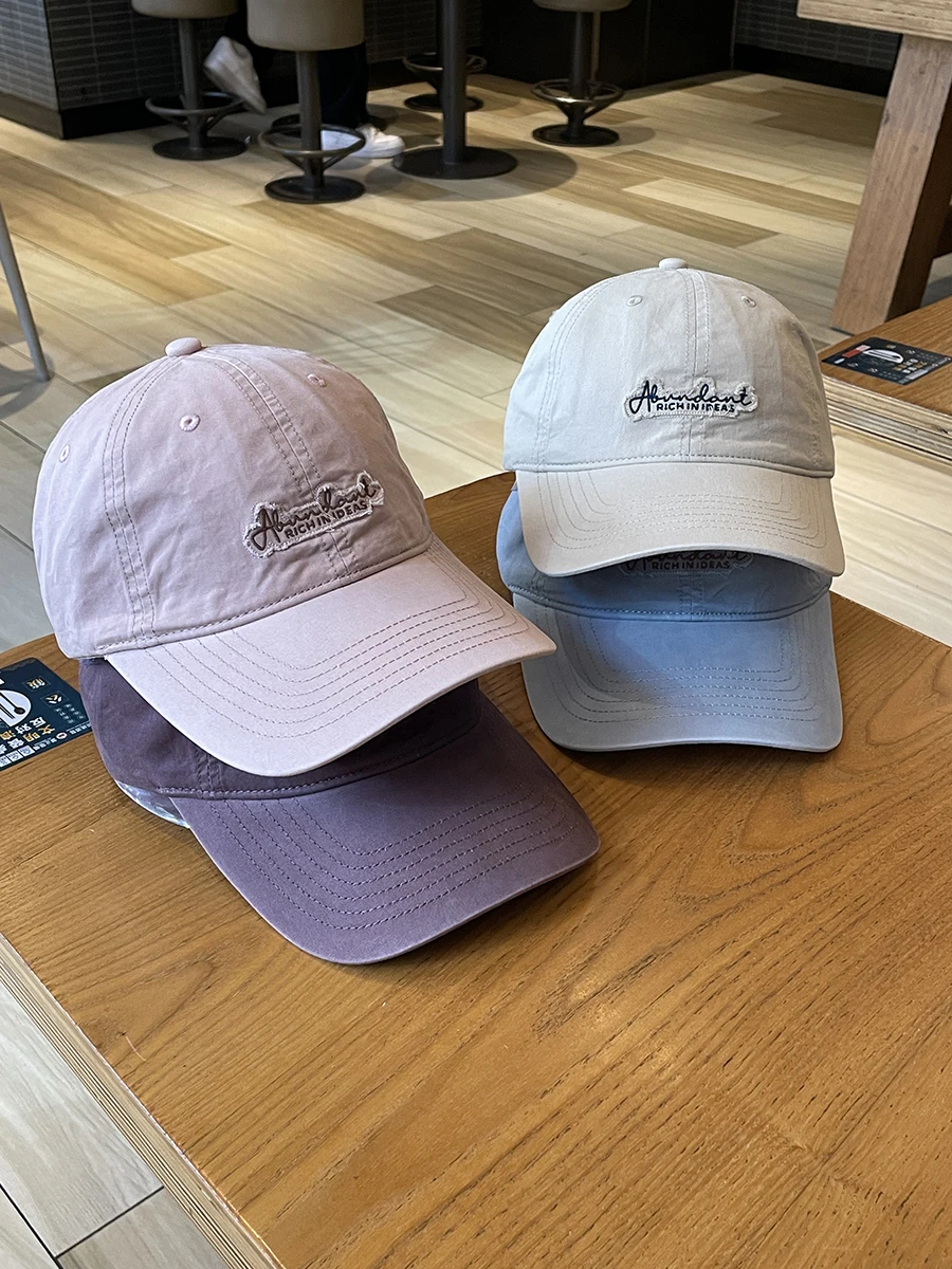 

New spring and summer patch letter cap men's big head circumference baseball cap women show small face