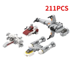 Classic Star Movie Micro Rebellion Starfighter Building Blocks MOC-32286 Space War Airship Assembly Model Kids Toy Birthday Gift
