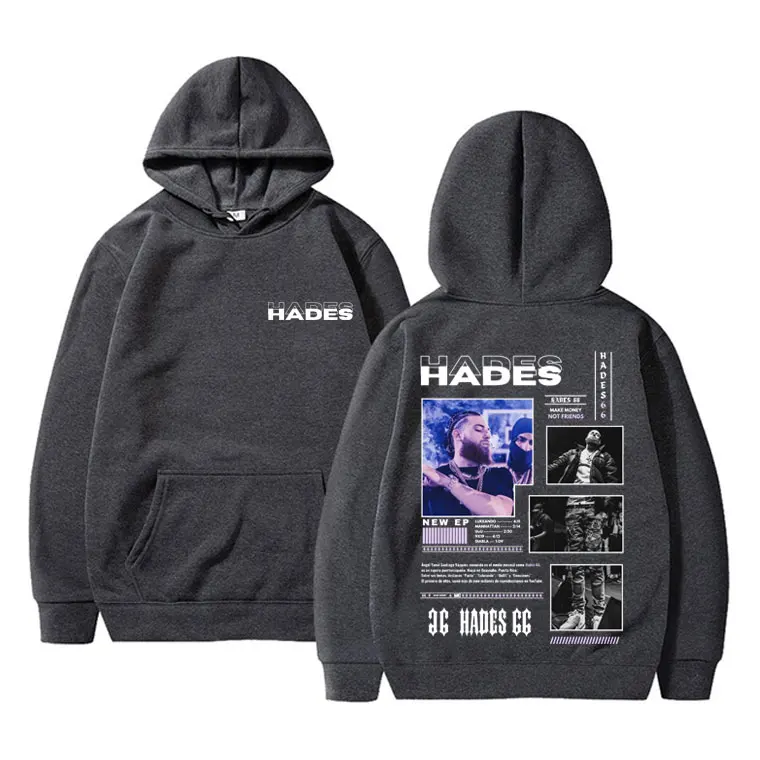 Rapper Hades 66 Make Money Not Friends Double Sided Print Hoodie Men Women Clothing Sweatshirt Retro Hip Hop Oversized Hoodies