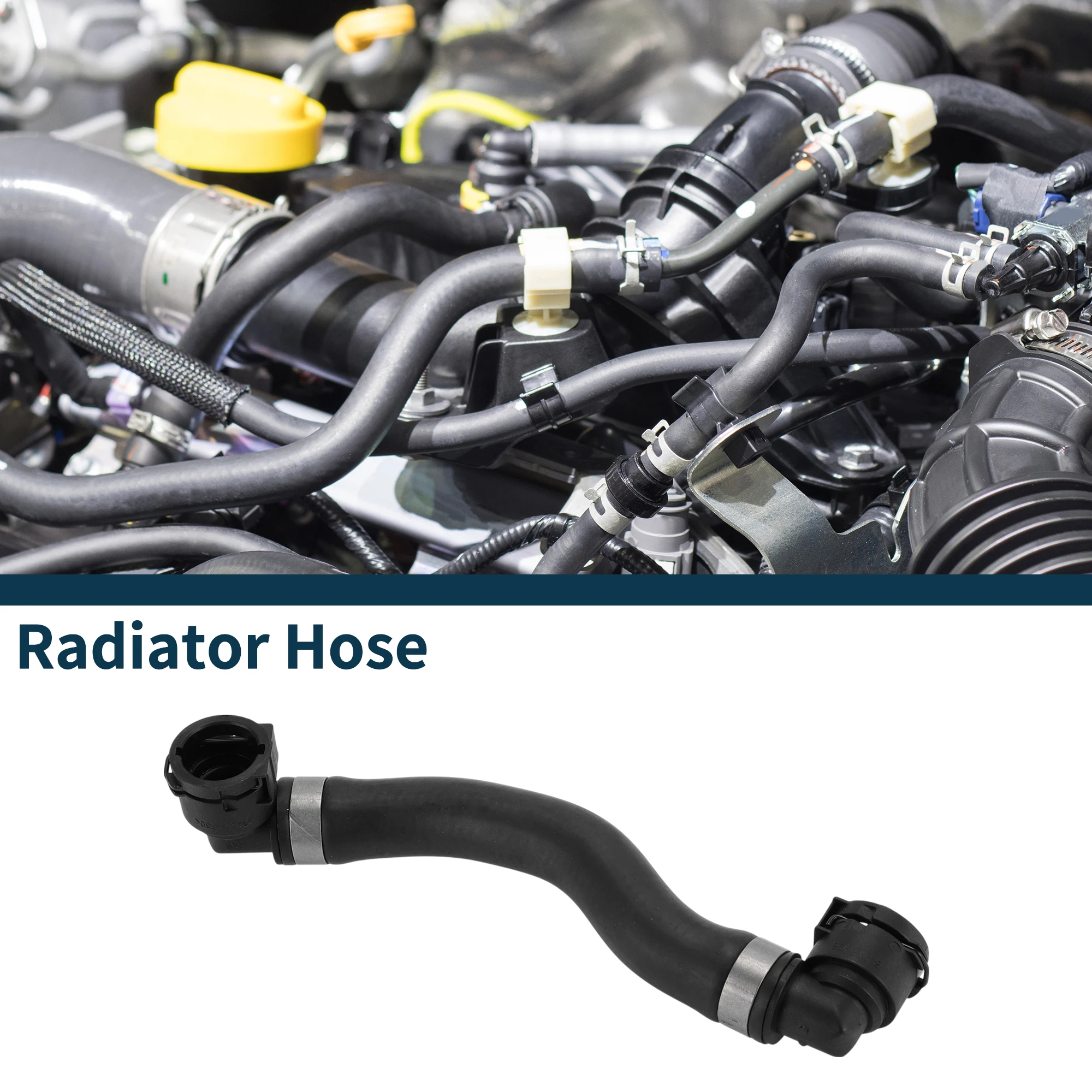 

UXCELL Шланг радиатора Шланг обогревателя No 17117593855 для BMW X4 2015-2018 Резиновая трубка охлаждающей жидкости Черный 1 шт.