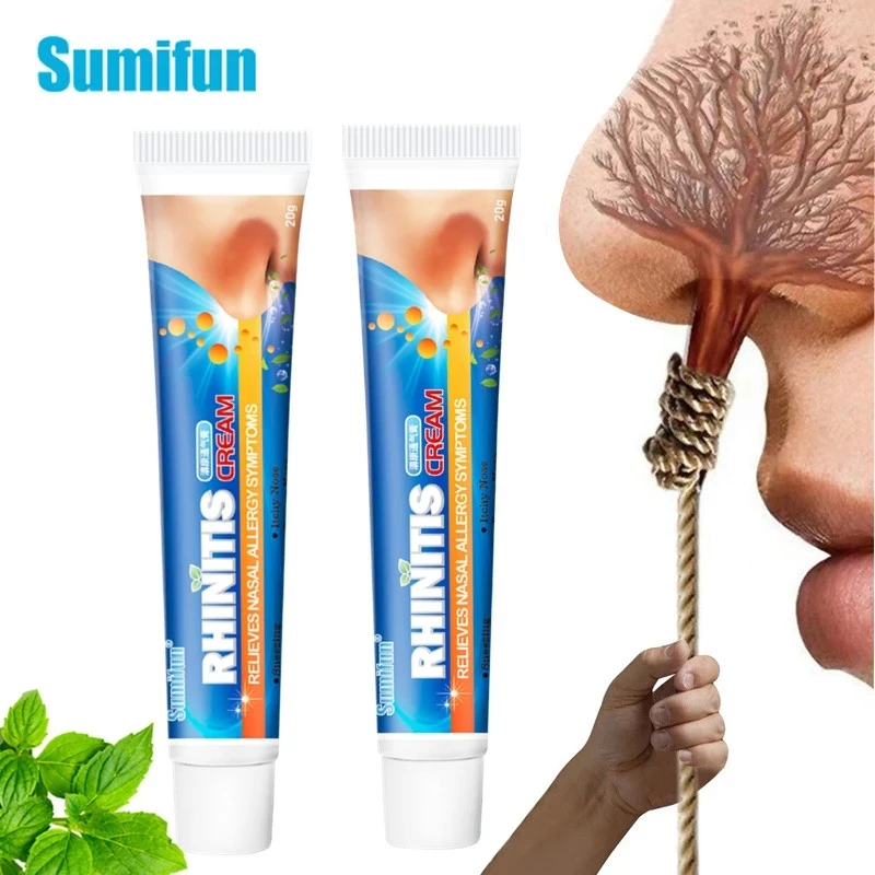 Sumifun Rhinitis Herbal Ointment Chronic Sinusitis Cream Allergic rhinitis spray Nasal Congestion cooling medical balm 20g