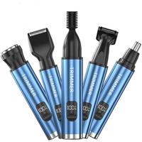5-in-1 Electric Nose Hair Trimmer Digital Display Type-c Charging Remove Armpit Hair Eyebrows Ear Hair Beard Trimmer 2025