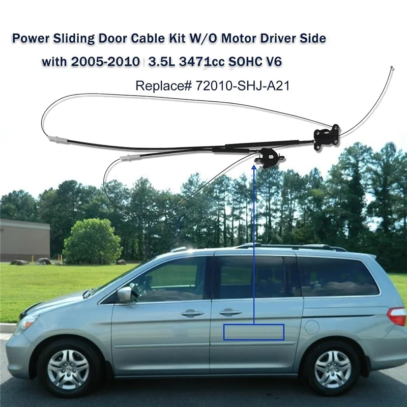 

A09E-72010-SHJ-A210 Компонент троса раздвижной двери для Honda Odyssey 05-10 72673-SHJ-A21