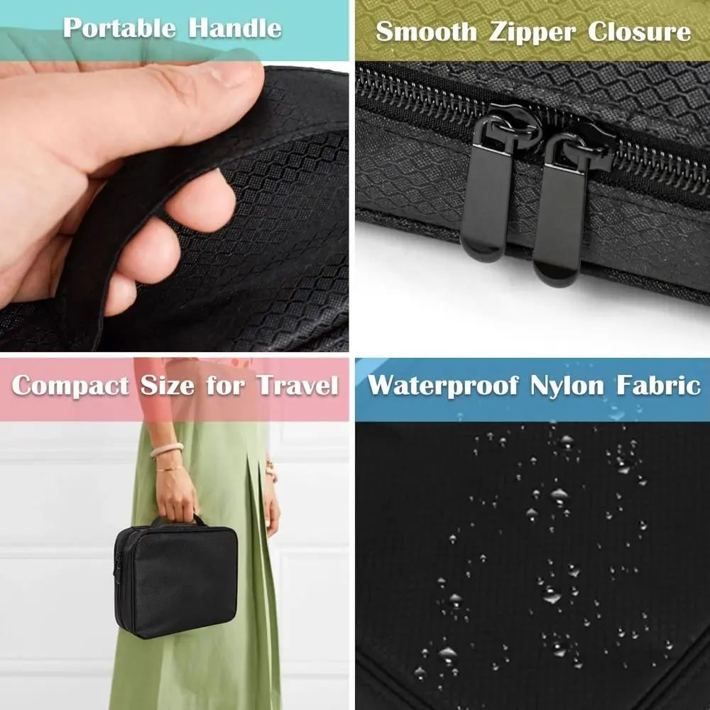 

Velvet Lining Travel Jewelry Organizer Book Binder Design Portable Jewelry Storage Box Durable Multiple Compartments