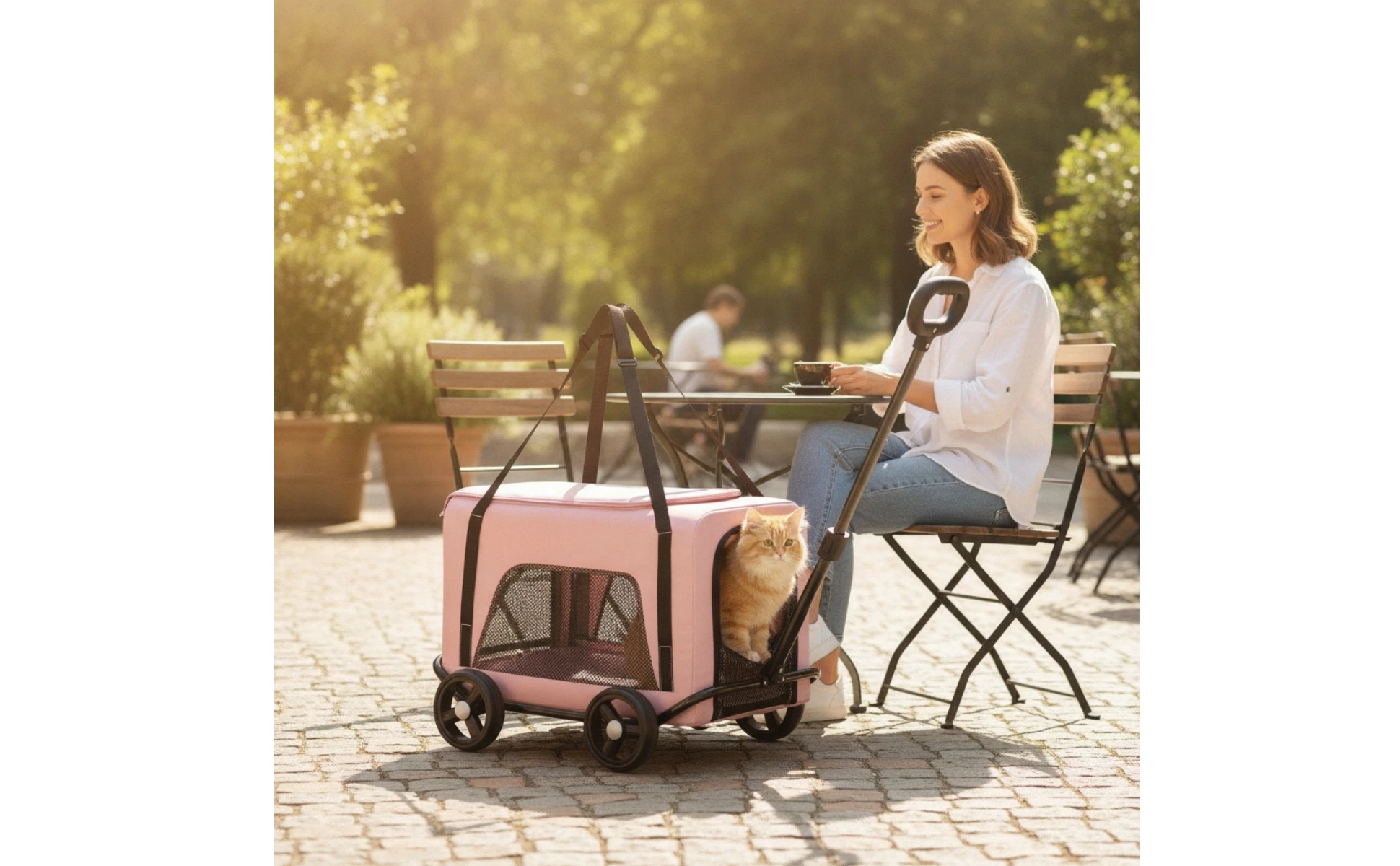 Rolling Pet Carrier Foldable Wheeled Pet Carrier Smooth Spacious for Small Pets, Travel, Vet Visits Rolling Pet Carrier Foldable Wheeled Pet Carrier Smooth Spacious for Small Pets, Travel, Vet Visits
