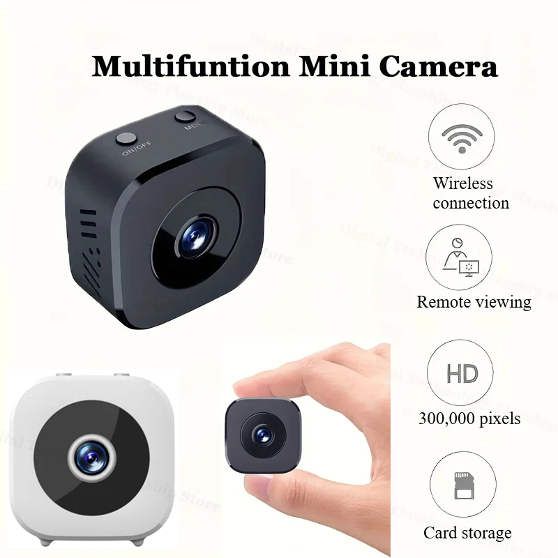 

Камера Wi-Fi, беспроводная камера дистанционного мониторинга, мини-камера безопасности 6K для детей и домашних животных, ночное видение, умный дом