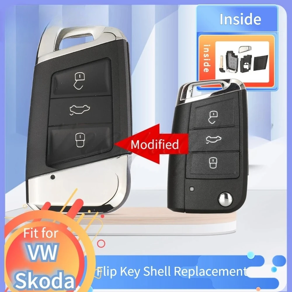 

Modified Remote Car Key Shell Keyless Case For VW Golf 7 GTI MK7 GOLF7 Touran Sharan Passat Polo Skoda Octavia Yeti Superb Seat