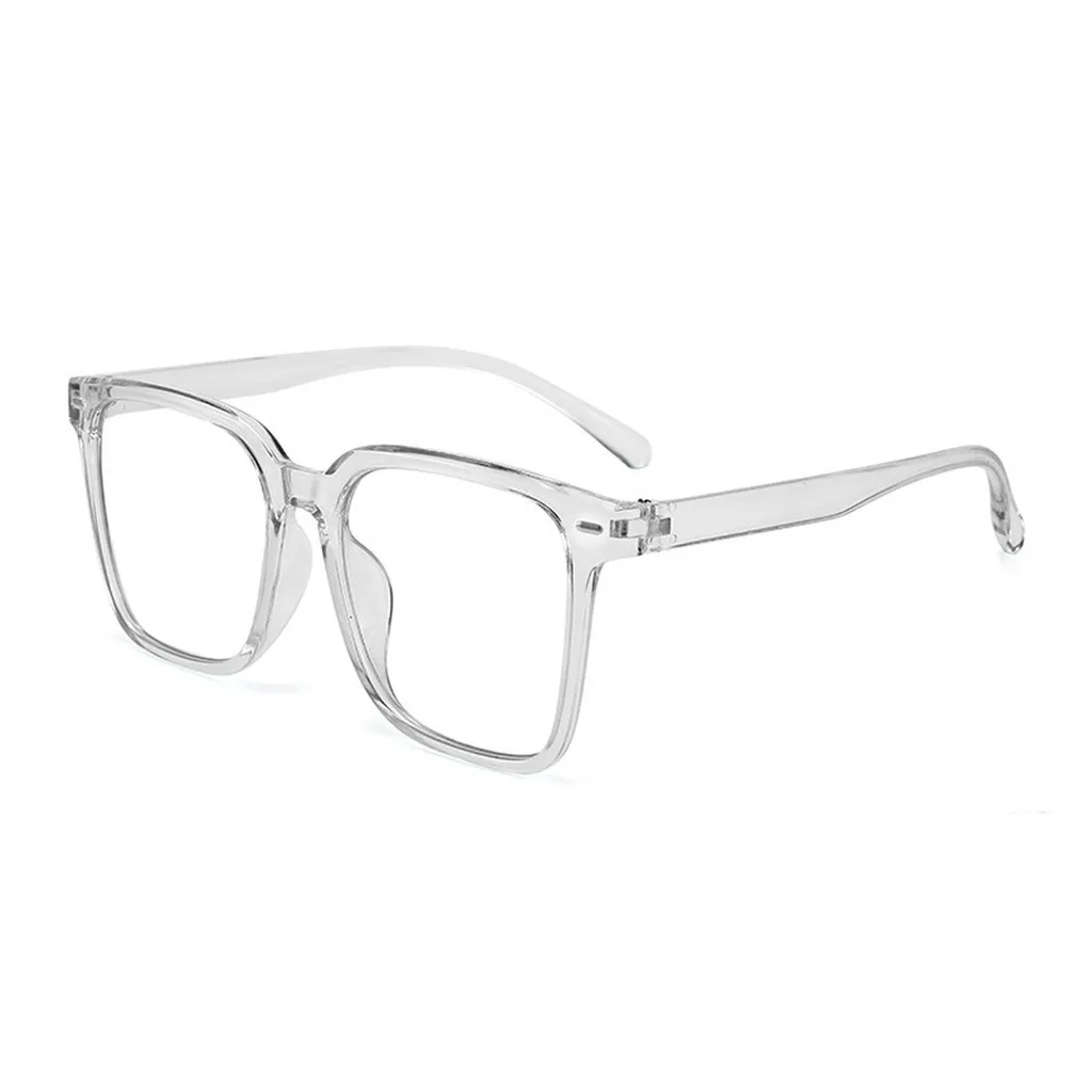 KLASSNUM Eyewear Square Full-Frame Blue Light Blocking Eyeglasses UV400 Glasses Transparent Lens Glasses Women Computer Goggles