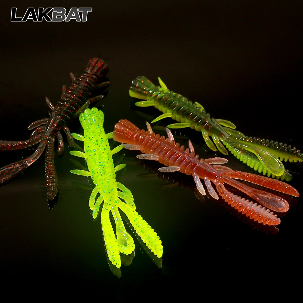 Schwimmende Weichköder-Set 5cm 6cm 7cm Garnelen-Jig-Rig Pesca Angelausrüstung 10Stk 20Stk Köder-Tackle Silikon-Swimbait Karpfen-Lockmittel – Detail 11
