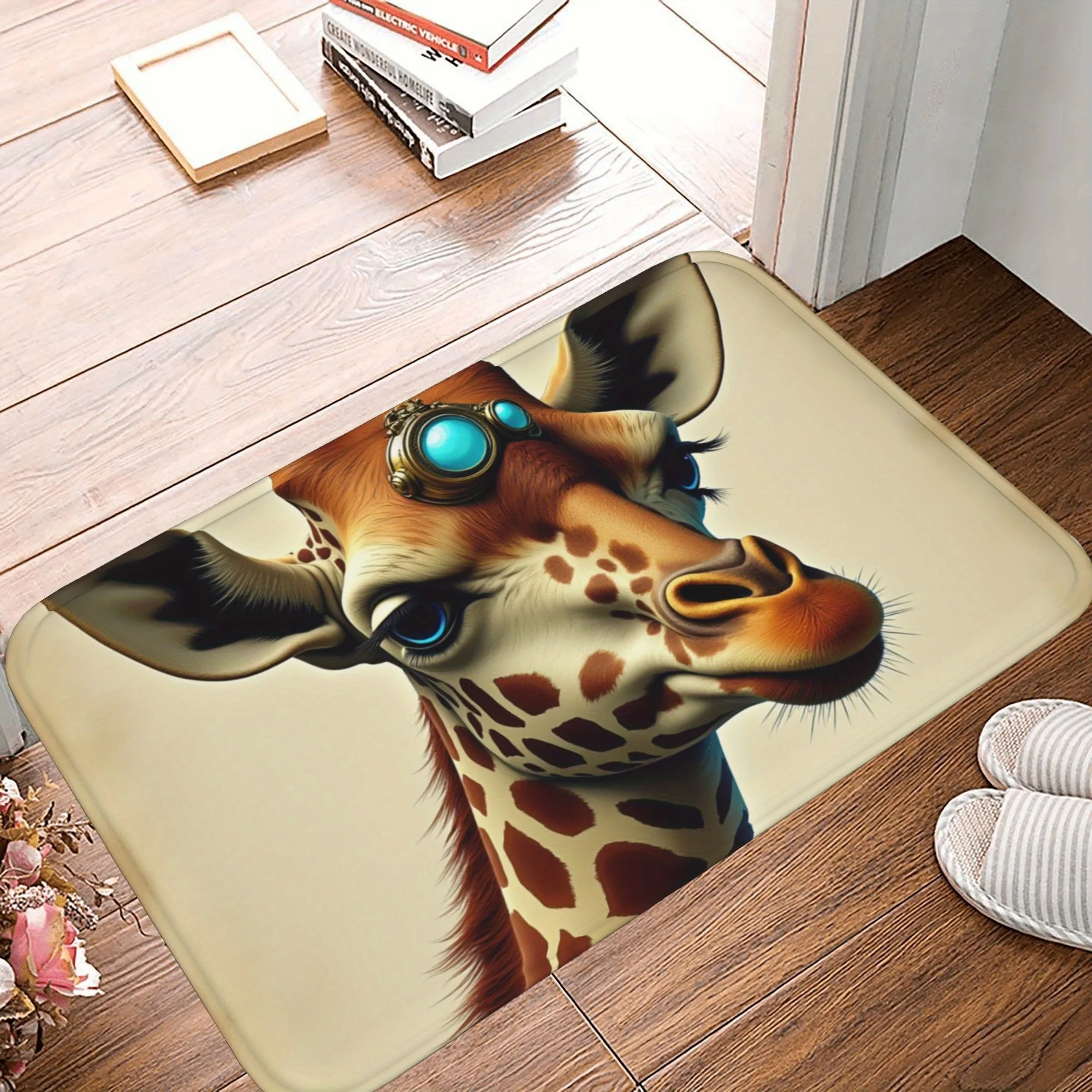 

1PC Giraffe Kitchen Rug Non-Slip Door Mat Pop design Bathroom Rug Bath Mat Carpet for Home Sink Laundry Decoreeree