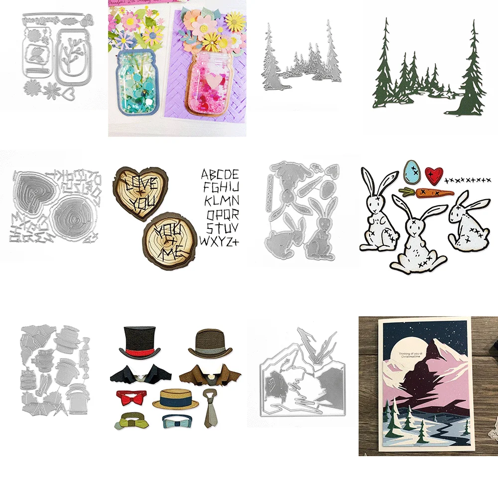 Tierbaum Metall-Stanzformen, Prägung, gestanzt, 2024, neu, für DIY-Kartenherstellung, Scrapbooking, Bastelbedarf