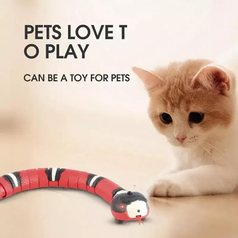 NEW IN Automatic Cat Toys Interactive Smart Sensing Snake Tease Toys For Cats Funny USB Rechargeable Pet Accessories For Cats Do