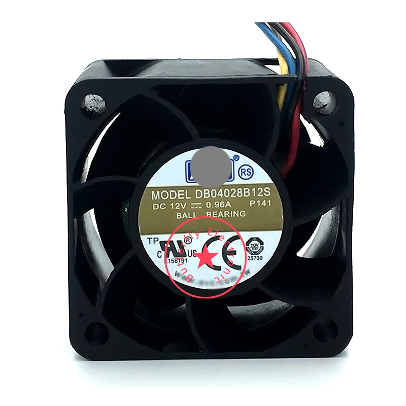 

BRAND NEW DB04028B12S DC 12V 0.96A 4 WIRES SERVER 4028 4cm 40*40*28mm cooling fan cooler