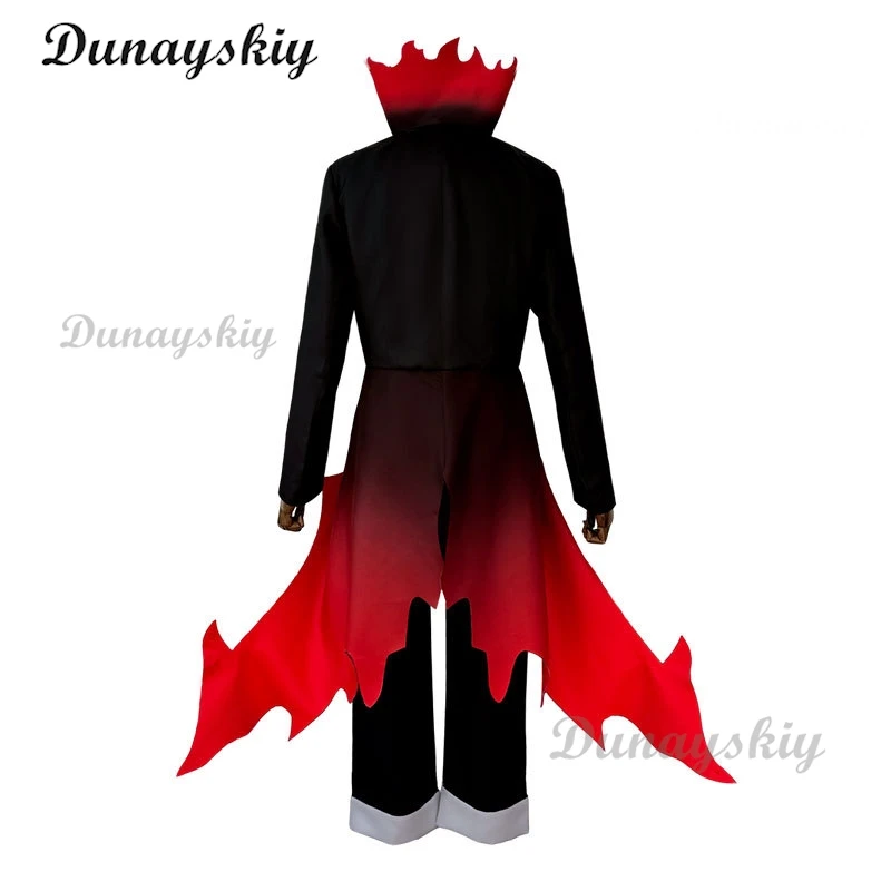 Ken Takakura Ken Okarun Dandadan Cosplay Costume Necked Trench Coat Red Black Outfit Halloween Party Suit Customized