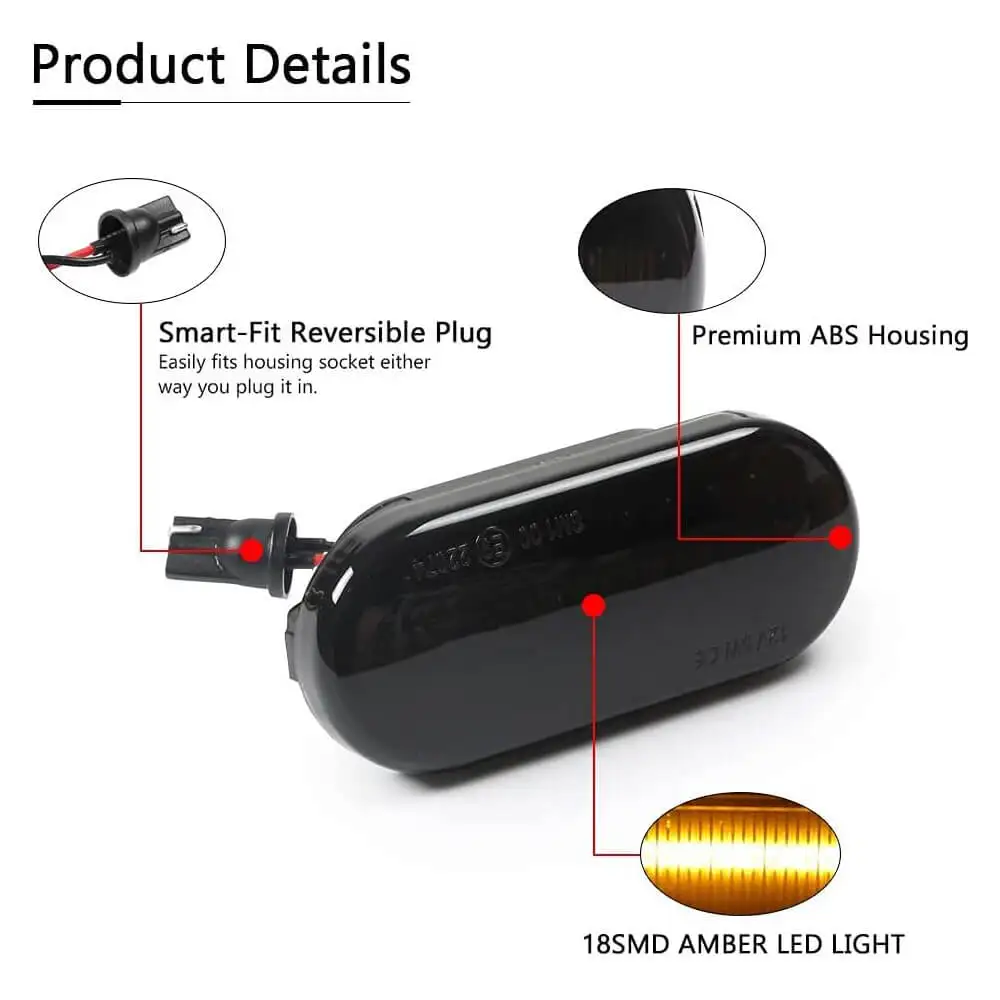 Side Marker Light for Volkswagen VW Golf3 4 Bora Lupo Passat Polo Up Caddy T5 Amarok Fox Beetle LED Dynamic Turn Signal Lights