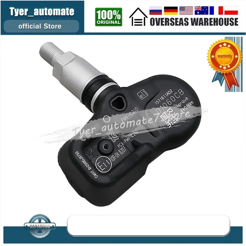 4 SZTUK do Toyota Camry 2012-2017 Czujnik monitorowania ciśnienia w oponach Czujnik TPMS 433MHz PMV-C210