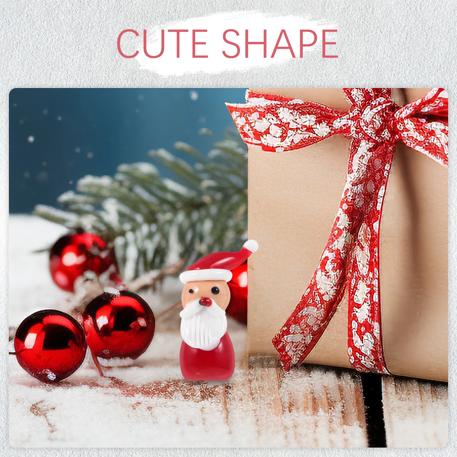 

Santa Claus Christmas Ornament Mini Cute Decoration Portable Xmas Table Desktop Decor Party Craft Micro Scene Decoration