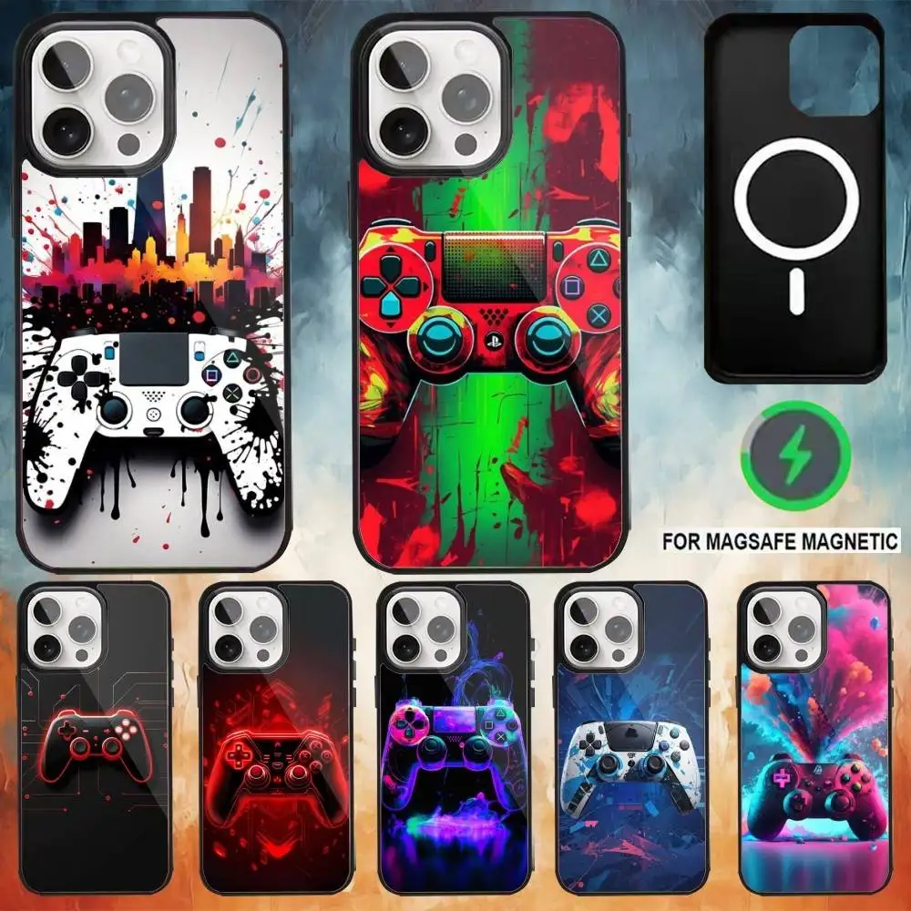 

Game Console Gamepad Gamer Phone Case For iPhone17,16,15,14,13,12,11 Plus,Pro Max Magnetic Magsafe Wireless Charging