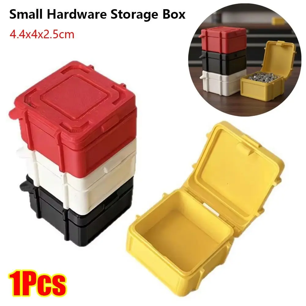 1Pcs Stackable Design Small Hardware Storage Box PET Material Compact Size Stackable Storage Box Sealed Bayonet Lid