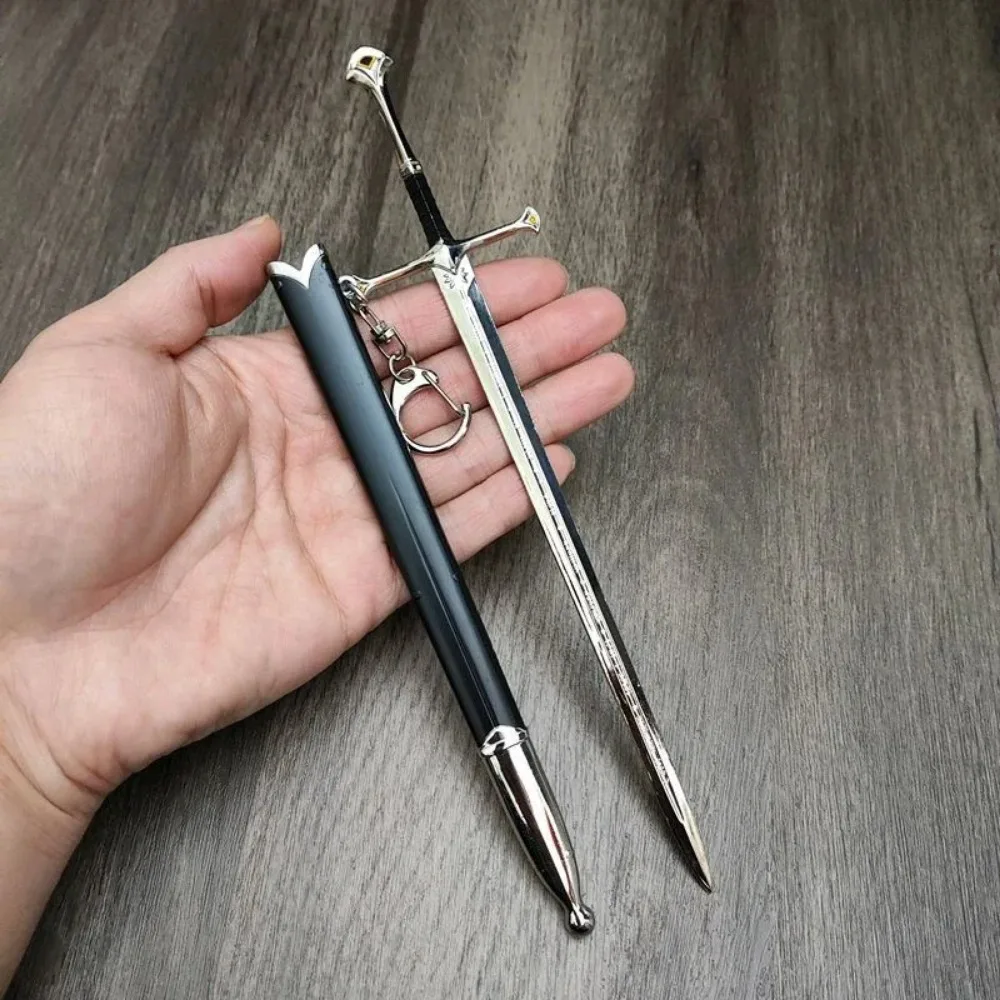 22 ซม.แหวน Baggins Katana Aragorn ดาบอะนิเมะยุคกลาง Glamdring Narthil ดาบนินจามีดจริงญี่ปุ่น Katana SAMURAI SABER ของเล่น