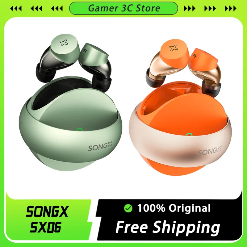 

SONGX SX06 Earphones True Wireless Waterproof Earbuds Bluetooth TWS 5.0 In-Ear High Sound Quality Headphones Gaming Headset Gift