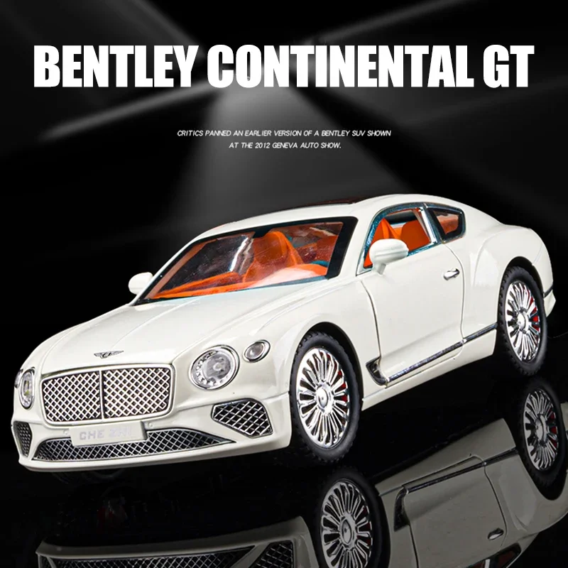 

1:24 Bentley Continental GT Luxury Vehicle Alloy Series Model Car Collection Metal Diecast Toy Car Sound Light Gift For Children