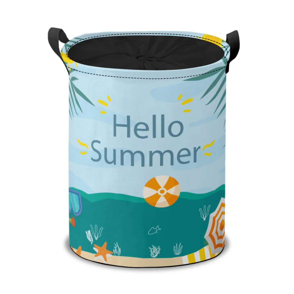 

Household Fabric Bundle Device Dirty Cloth Basket Bucket beautiful cool summer drinks Home Folding Toy Storage Laundry Basket