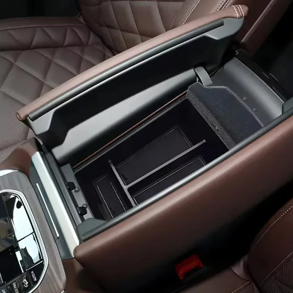ABS Auto-Armlehnen-Aufbewahrungsbox für BMW X5 G05 X6 G06 X7 G07 2019-2022 2023 2024 Mittelkonsolen-Organizer-Ablage Auto-Zubehör – Detail 5