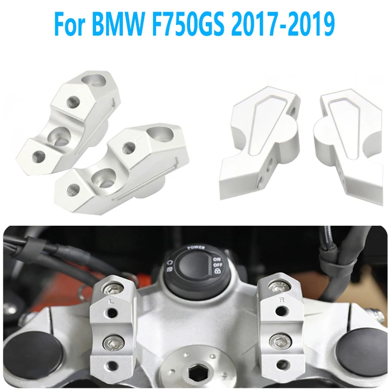 Universal 22mm 2pcs For BMW F750GS 2017-2019 Motorcycle Handlebar Lifter-Riser Bar Mount Extend Adapter Raised Handle Clamp