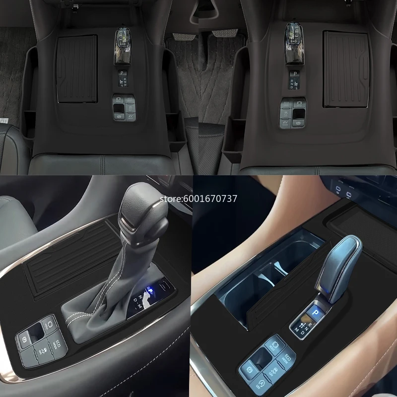 

RHD для Toyota Alphard Vellfire 40 Series 2023-2025, силиконовая резиновая панель переключения передач, коврик для хранения, аксессуары