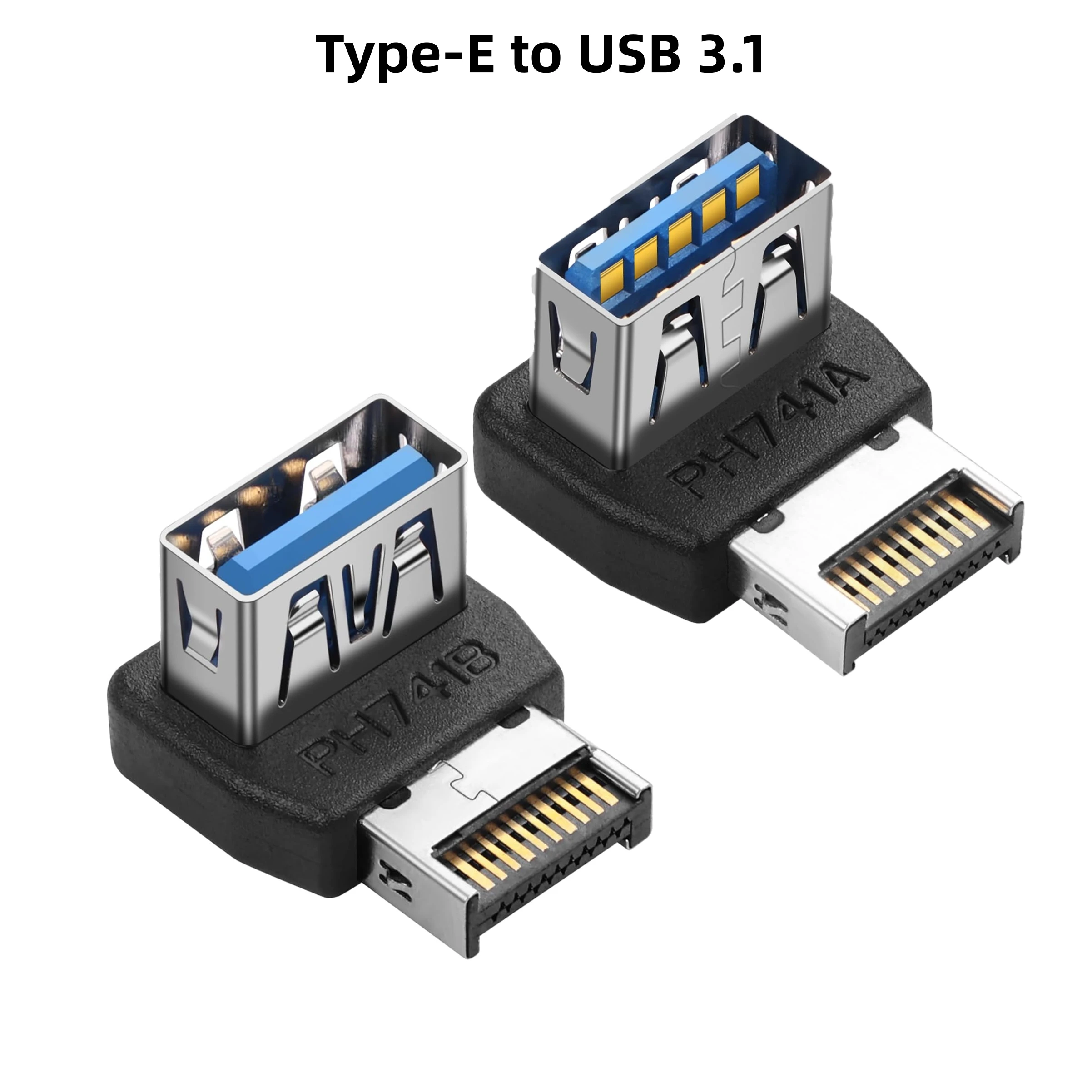 

USB 3.1 Front Panel Header 10Gbps Type E to USB 3.1 Motherboard Header Adapter Type-E Male to USB A Female Front Connector